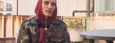 Yslem Mohamed Salem Nafaa o 'Hijo del desierto', raper sahrauí. Font: Marta Catena
