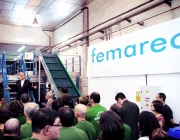El Conseller d'Empresa i Ocupació Felip Puig durant l'acte inaugural de la nova planta de triatge de Femarec. Font: 