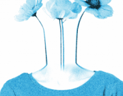 Imatge que acompanya la formació 'Acompanyament de la salut mental en l’associacionisme juvenil' amb un cap ple de flors 