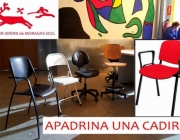 Cartell del projecte "Apadrina una cadira!" Font: 