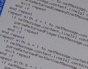 Fotografia que mostra el codi font d'un programa Font: Cyple Apple Juice