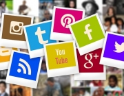 Logotips de diferents xarxes socials Font: Pixabay