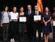 Foto de grup dels guanyadors i guanyadores dels Premis Medi Ambient 2018 Font: Gencat. Ruben Moreno