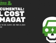 Fragment del cartell oficial de la projecció del documental 'El cost amagat' als Cinemes Zumzeig.