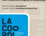 Cartell de la presentació de la nova Coordinadora pel Comerç Just i les Finances Ètiques a Catalunya