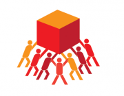Persones fent un esforç conjunt. Font: Logo de l'any internacional de les cooperatives (2012)