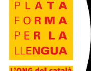 El logotip de la Plataforma per la Llengua. Font: Plataforma per la Llengua Font: 