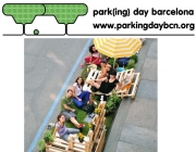 Imatges de la passada edició del Park(ing) day a Barcelona (imatge: parkingday barcelona) Font: 