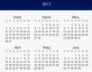 Calendari 2017. Font: elpais.cat Font: 