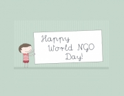 Postal "Happy World NGO Day!" Font: 