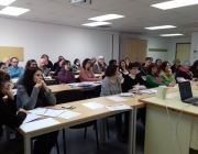 Participants de les 'Jornades de Recursos Laborals a Sant Adrià de Besòs: Experiències per a l’Orientació i Inserció Laboral' Font: Mesa d'inclusió de Sant Adrià de Besòs