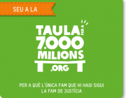 Imatge eslògan "Taula per a 7.000 milions" Font: 