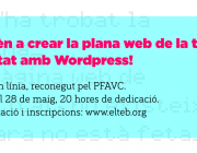 Curs: Crea la plana web de la teva entitat amb WordPress Font: El Teb