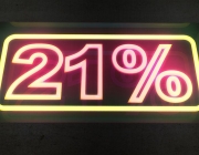 Imatge llums amb el número 21%