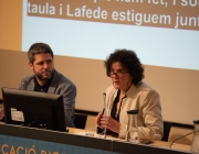 Pepa Martínez, directora de Lafede.cat, presenta l'estudi en una jornada conjunta amb la Taula del Tercer Sector Social. Font: Taula del Tercer Sector Social de Catalunya