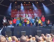 Lectura del Manifest a la Jamborinada per part dels infants i joves Font: Minyons Escoltes i Guies de Catalunya