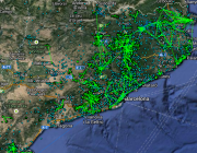 Guifi.net s'està establint a tot el territori català Font: 