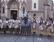 Per a recuperar el Seguici Popular de Sabadell, s'incorporen al bestiari festiu la Mulassa i els vuit Cavallets Cotoners, figures amb quatre-cents anys d'història. Font: David Hidalgo