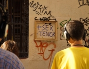 El projecte compta amb la participació d'Anna Maria Llobet, Fran Mora i Stephan Tubbeckx, tres persones que viuen o han viscut als carrers de Barcelona. Font: Marc Puig