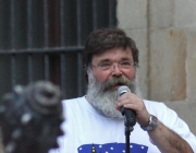 Xavier Cordomí, durant les festes de Sant Roc de la Plaça Nova al 2019. Font: Associació de Festes de la Plaça Nova