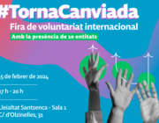 Cartell de la Fira de Voluntariat Internacional. Font: lafede.cat