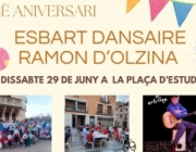 Diferents associacions culturals preparen activitats gratuïtes. Font: Esbart Dansaire Ramon d'Olzina