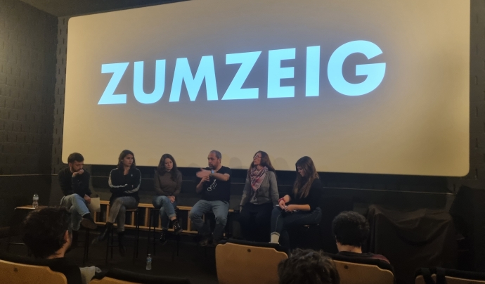 Roger Sànchez en una imatge de la presentació del documental a Zumzeig Cinema. Font: Roger Sánchez