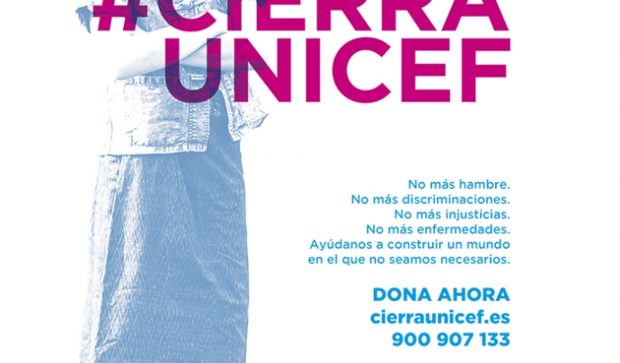Imatge de la campanya #CierraUnicef