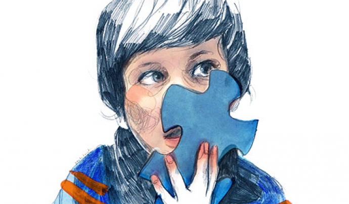 Il·lustració de Paula Bonet, cartell de la jornada pel ‘Dia mundial de conscienciació sobre l’autisme’ organitzada per l’Associació Aprenem.