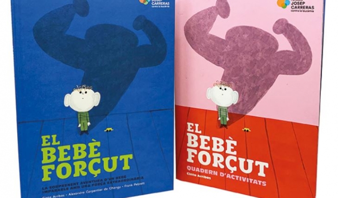 El llibre 'El bebè forçut' destina tots els beneficis a la Fundació Josep Carreras per a la investigació contra la leucèmia. Font: Web de la Fundació Josep Carreras.