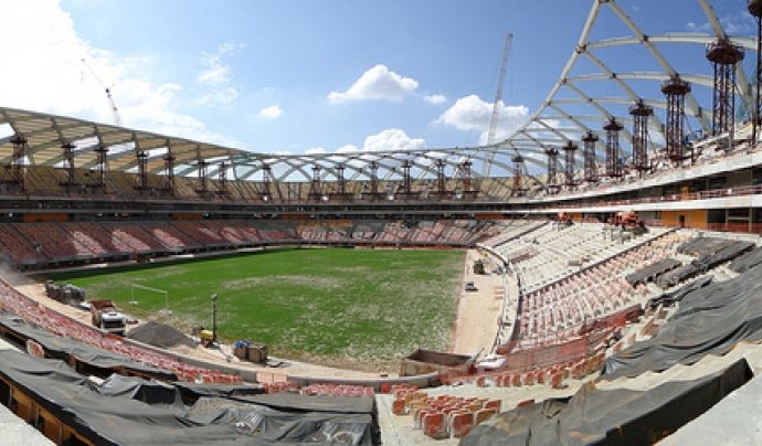Construcció d'un estadi de fútbol Font: 