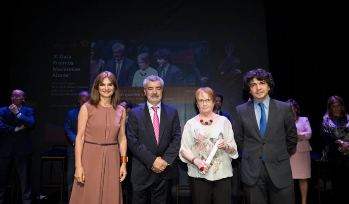 El reconeixement públic va tenir lloc durant la gala de premis, a Madrid Font: Fundació Alares