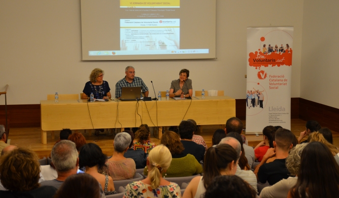 Un dels moments de la sisena 'Jornada de Voluntariat Social' a Lleida. Font: FCVS