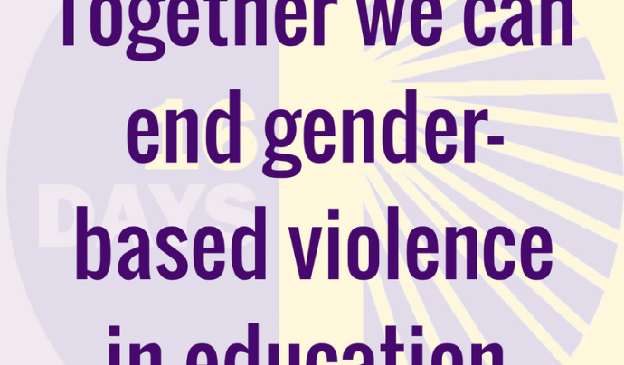 Lema en anglès dels 16 dies d'activisme Font: The Official 16 Days of Activism Against Gender Violence Campaign (Facebook)