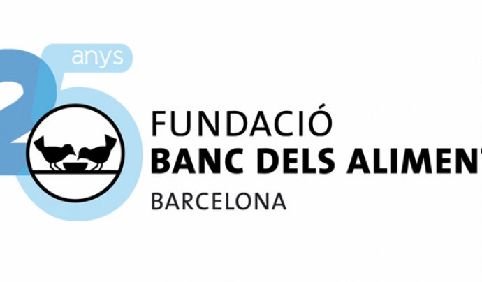 Logotip dels 25 anys del Banc dels Aliments de Barcelona