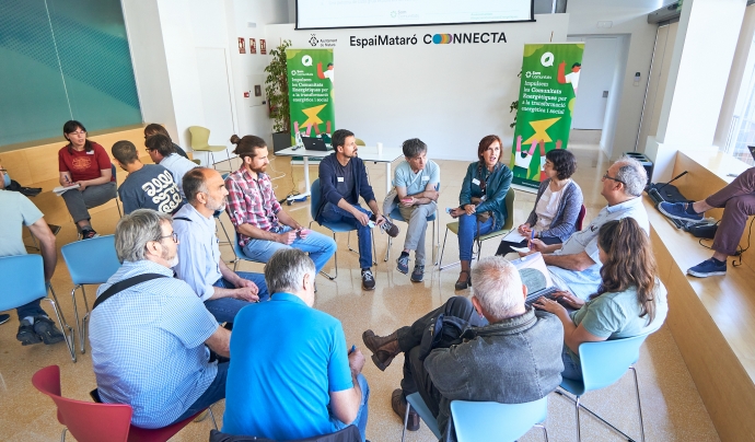 Un moment de la Primera Trobada de Comunitats Energètiques de l’Economia Social i Solidària de Catalunya, que Som Comunitats va organitzar a Mataró. Font: Som Comunitats