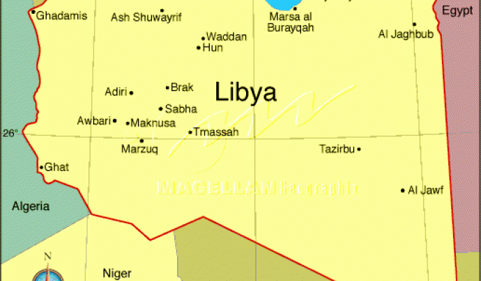 Map of Lybia. Font: 