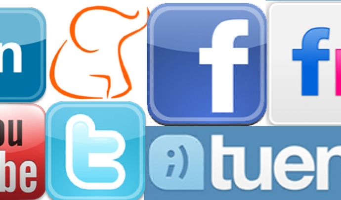 Imatge dels logos de les principals xarxes socials