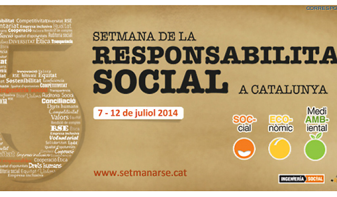 Cartell 5ena Setmana de la Responsabilitat Social a Catalunya Font: 