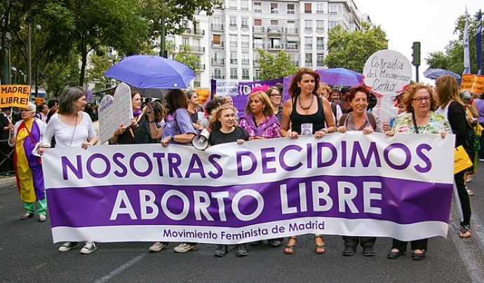Manifestació a Madrid per l'avortament lliure el 2013. Font: Gaelx (Wikimedia Commons)