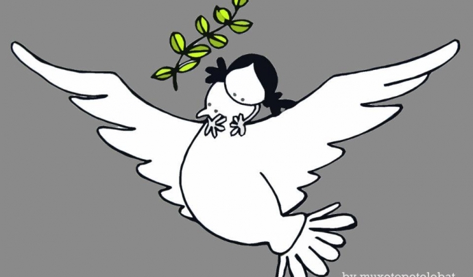 Abraçant la pau. Una imatge de www.muxotepotolobat.com Font: 