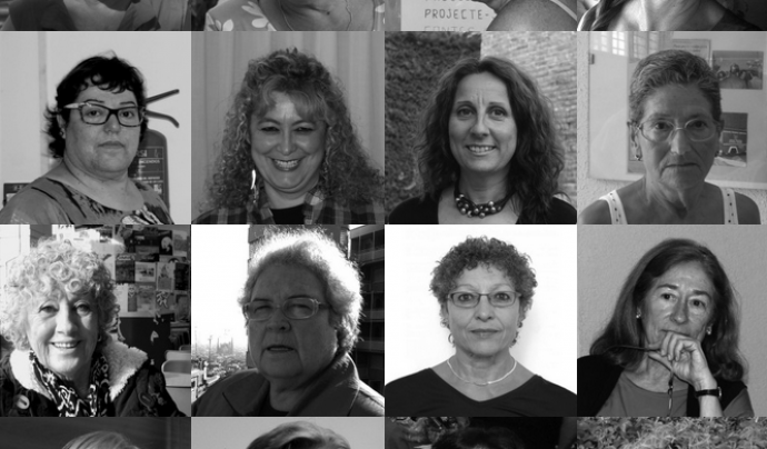 Protagonistes de "Dones del moviment veïnal d'ahir i d'avui" de la CONFAVC Font: 