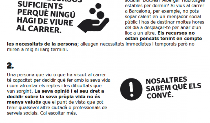 Alguns dels mites de la campanya #ProuPrejudicis d'Arrels Fundació Font: Arrels Fundació
