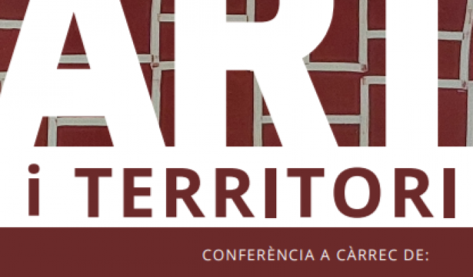 Cartell de la conferència ‘Art i Territori’ a càrrec de M. Teresa Blanch.  Font: Associació de Jubilats de Capçanes