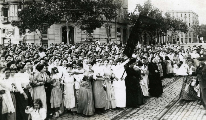 La mobilització obrera i feminista de Barcelona va estar molt vinculada amb el Raval Font: Arxiu Fotogràfic de Barcelona