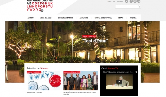 L'Ateneu Barcelonès presenta el seu nou web i el projecte @teneu hub Font: 