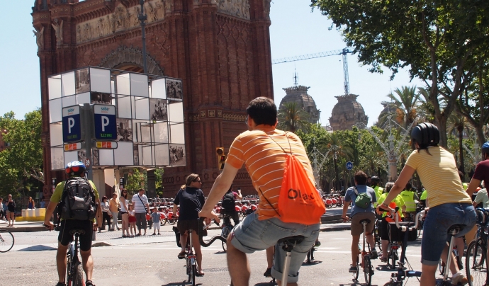 Ciclistes del BACC als carrers de Barcelona (Imatge:BACC) Font: 