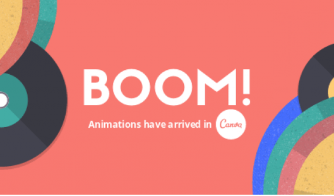 Imatge promocional de Canva anunciant la opció de crear gifs animats Font: Canva