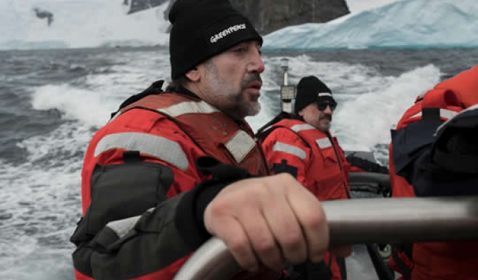 Javier Bardem ha participat en l'expedició a l'oceà Antàrtic amb Greenpeace Font: Greenpeace