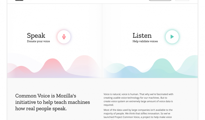 L'eina que registra i avalua els talls de veu Font: Mozilla